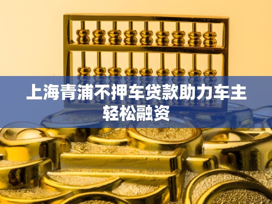 上海青浦不押车贷款助力车主轻松融资